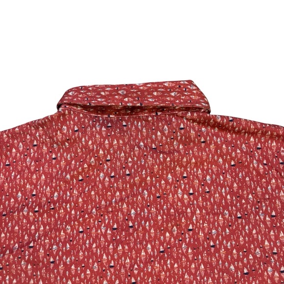 Peter Millar Seaside Scotty Cameron Polo Shirt Boat Print Mens Large Pima Cotton - Picture 7 of 9